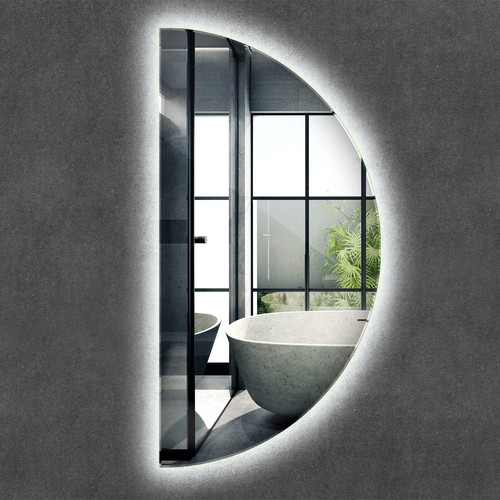 Specchio luce led - , rotonda