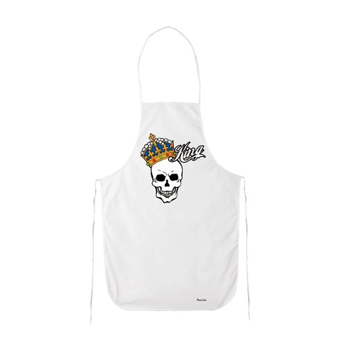 Grembiule cucina bianco con - bianco,